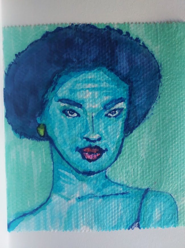 Napkin Drawing - Coloured markers on paper napkin by Ines Grimaux
