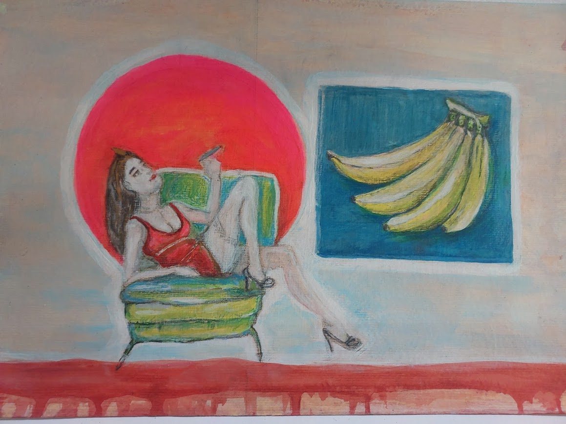 Study XIX - Painting on Paper by Ines Grimaux