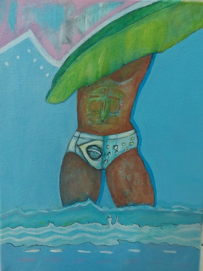 Study XXI - Painting on Paper by Ines Grimaux
