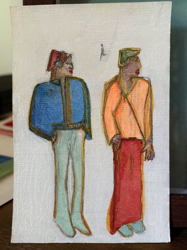 Study XXIII - Painting on Paper by Ines Grimaux